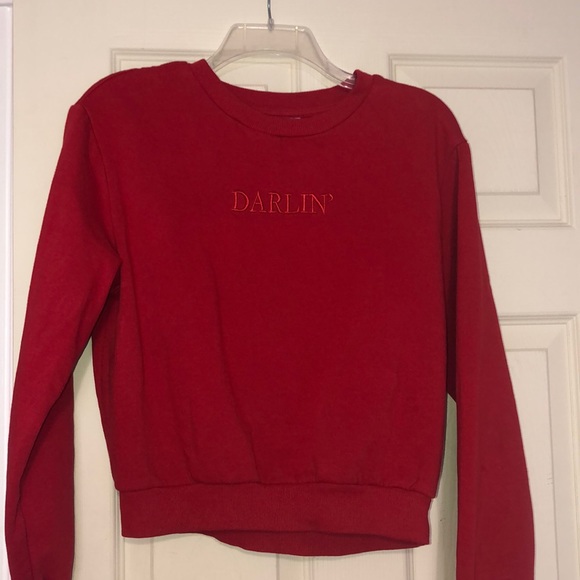 Small H&M red cropped sweatshirt - Picture 1 of 2